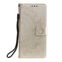Shop4 - iPhone 12 mini Hoesje - Wallet Case Mandala Patroon Goud - thumbnail