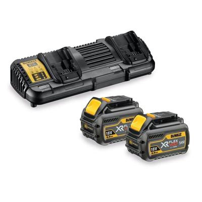 DeWALT DCB132T2 Starterset 2x DCB546 Accu 6.0Ah 54V XR FlexVolt + Dubbellader DCB132 DeWALT DCB132T2 Starterset 2x DCB546 Accu 6.0Ah 54V XR FlexVolt + Dubbellader DCB132