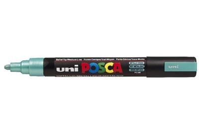 Uni-Posca Posca marker, afm pc-5m, lijndikte 2,5 mm, medium, groen metallic, 1 stuk