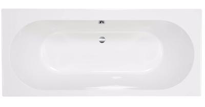 Saqu Space inbouwbad 2-persoons 180x80cm glans wit acryl