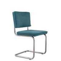 Zuiver Eetkamerstoel 'Ridge' Rib, kleur Blauw - thumbnail