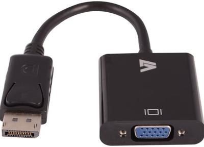 V7 CBLDPVGA-1E kabeladapter/verloopstukje 1x 20-pin DisplayPort 1x 15-pin VGA Zwart V7 CBLDPVGA-1E kabeladapter/verloopstukje 1x 20-pin DisplayPort 1x 15-pin VGA Zwart
