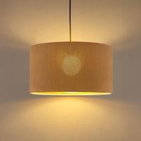 Scandinavische stijl Hanglamp - Corduroy Lampenkap - Cilinder - Karamel - ø40 x 126 cm - E27 Fitting - Geschikt voor Woonkamers en slaapkamers - Inclusief 1 meter kabel - thumbnail