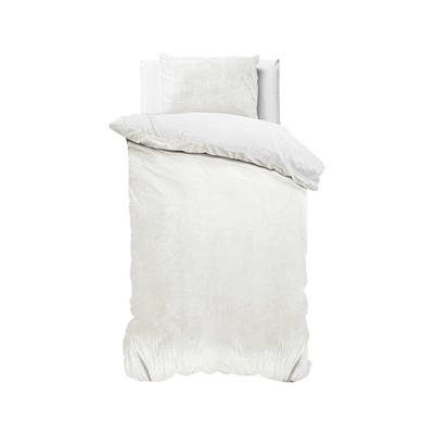 Sleeptime Velvet Uni Dekbedovertrek Wit 140 x 220 cm