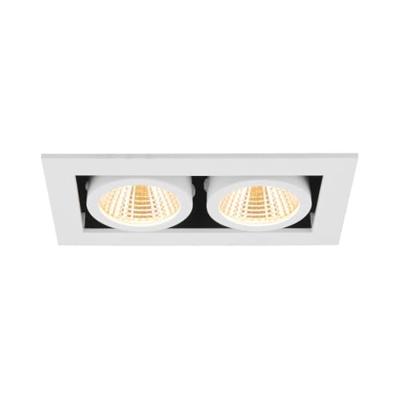 SLV Vierkante led inbouwspotKadux Double 2x Led - wit - 3000K - 1007560