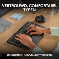 Logitech Wave Keys Ergonomisch toetsenbord Draadloos Zwart - thumbnail