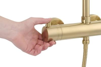 Saqu AquaRainShower regendoucheset mat goud