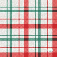 Duni 3-laags tissue servet seasonal delight 24x24cm rood, groen 20 stuks - thumbnail