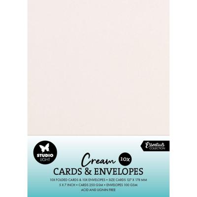 Studio Light • cards & envelopes creme 12,70x17,78cm