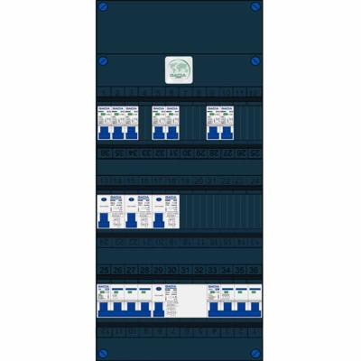 GACIA krachtgroepenkast 7 groepen krachtgroep 16A 400V 3 aardlekschakelaars kookgroep HS 4P 40A