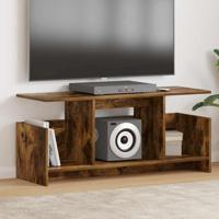 TV-standaard Gerookt eiken 102 x 35 x 45 cm Bewerkt hout - thumbnail