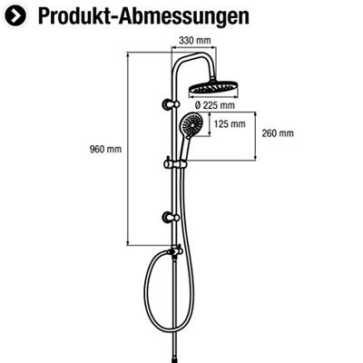 Cornat Noir Douchesysteem Zw - TECBE3302