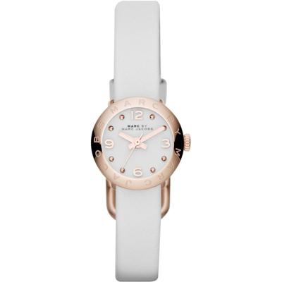 Horlogeband Marc by Marc Jacobs MBM1250 Onderliggend Leder Wit 10mm