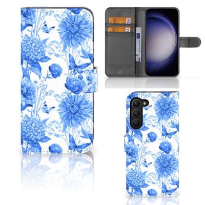 Hoesje voor Samsung Galaxy S23 Plus Flowers Blue Hoesje voor Samsung Galaxy S23 Plus Flowers Blue