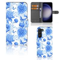 Hoesje voor Samsung Galaxy S23 Plus Flowers Blue - thumbnail