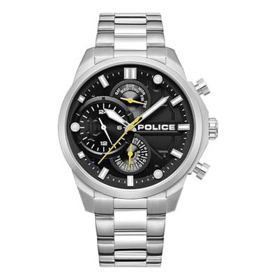 Police PEWGK0039204 Zwart Zilverkleurig Heren horloge
