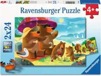 Ravensburger legpuzzel berenfamilie vakantie - 2x24st. - thumbnail