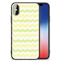 iPhone X | Xs Back Case Waves Yellow - thumbnail