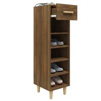 VidaXL Schoenenkast 30x35x105 cm bewerkt hout bruin eikenkleur - thumbnail
