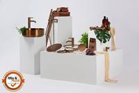 Ben Lavion 2-gats inbouw wastafelkraan afdekset geborsteld koper pvd - thumbnail