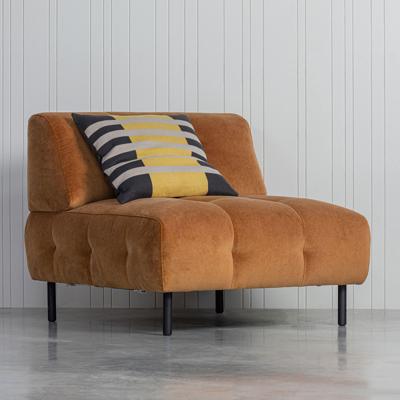 WOOOD Fauteuil 'Lloyd' Velvet, kleur Cinnamon