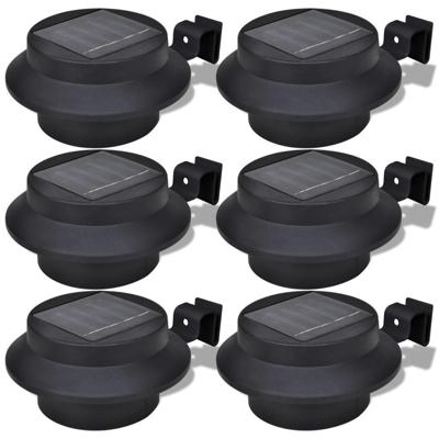 VidaXL Solar buitenlampset 6 stuks zwart