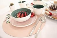 Cookinglife Placemats - Dubbelzijdig - Vegan leer - Grijs / Roze ø 38 cm - 6 Stuks - thumbnail