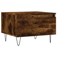 Salontafels 2 st 50x46x35 cm bewerkt hout gerookt eikenkleurig - thumbnail