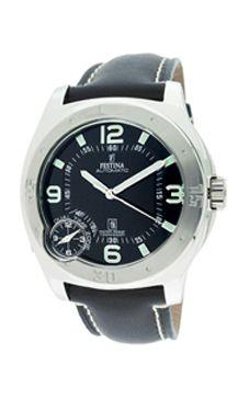 Horlogeband Festina F16078-3 Leder Zwart 24mm Horlogeband Festina F16078-3 Leder Zwart 24mm