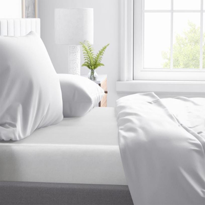 Primaviera Deluxe Satijnen Hoeslaken Wit 80 x 200