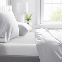 Primaviera Deluxe Satijnen Hoeslaken Wit 80 x 200 - thumbnail