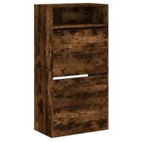 Schoenenkast 60x34x116 cm bewerkt hout gerookt eikenkleurig - thumbnail