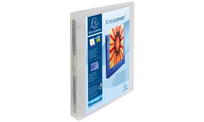 Exacompta Personaliseerbare ringmap Kreacover 4 ringen, transparant wit Exacompta Personaliseerbare ringmap Kreacover 4 ringen, transparant wit