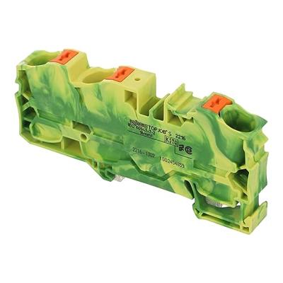 WAGO 2216-1307 Aardingsklem 12 mm Push-In-klem Groen, Geel 20 stuk(s)