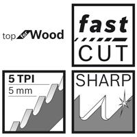 Bosch Accessoires 5x Reciprozaagblad voor Hout S1531L - 2608650676 - thumbnail