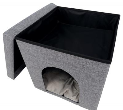 TRIXIE POEF KATTENMAND RELAX-IGLO ALOIS GRIJS 40X40X38 CM - thumbnail