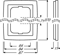 Busch-Jaeger 5-voudig afdekraam 1725-884K studiowit mat - thumbnail