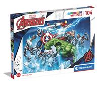 Clementoni legpuzzel super color marvel avengers, 104st. - thumbnail