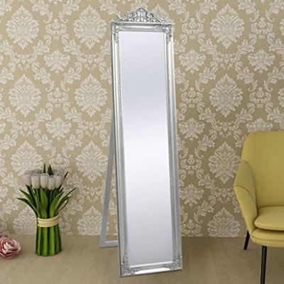 VidaXL Vrijstaande spiegel barok 160x40cm zilver VidaXL Vrijstaande spiegel barok 160x40cm zilver