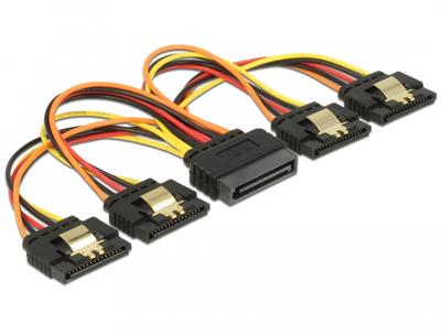 DeLOCK SATA 15 pin power > SATA 15 pin power 4x kabel