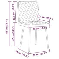 Eetkamerstoelen 4 st fluweel lichtgrijs - thumbnail