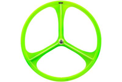 Teny Rim Tri Spoke Fixed Gear Voorwiel - Groen Teny Rim Tri Spoke Fixed Gear Voorwiel - Groen
