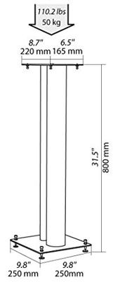 Norstone Stylum 3 luidsprekerstandaard zilver zijdeglans