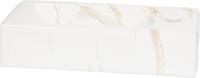Saqu Basin fontein met kraangat rechts 36x18x9cm Carrara - thumbnail