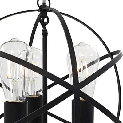 VidaXL Hanglamp rond 3xe27 zwart VidaXL Hanglamp rond 3xe27 zwart