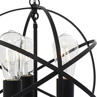 VidaXL Hanglamp rond 3xe27 zwart - thumbnail
