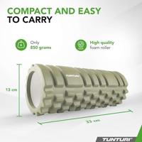 Tunturi Yoga Grid Foam Roller 33 cm | Ø 13 cm | legergroen - thumbnail