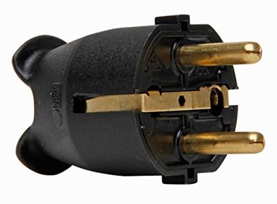 Kopp stekker plastic RA IP20 zwart Kopp stekker plastic RA IP20 zwart