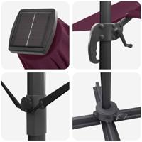 VidaXL Parasol bordeaux rood 351 x 250 x 253 cm polyester en aluminium - thumbnail