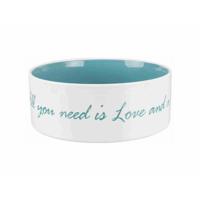 Trixie Keramische Voer/Waterbak: All you need is Love and a Pet 20 cm - thumbnail